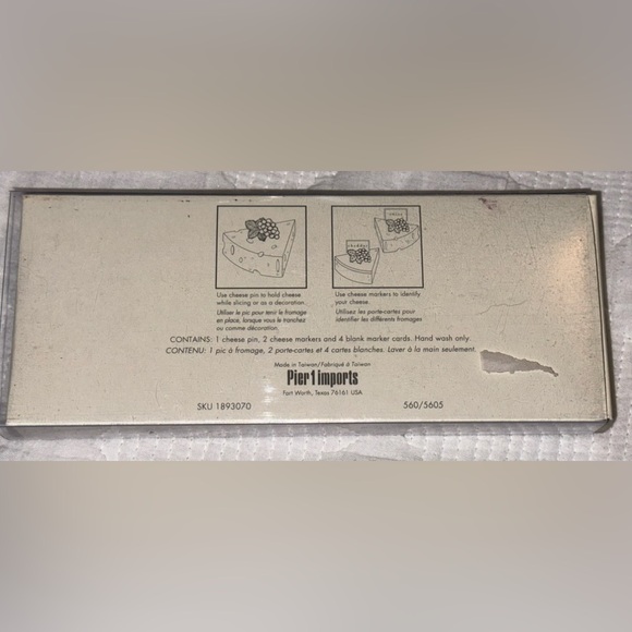 NWT Pier 1 Aluminum Cheese Service Set New Party Charcuterie - Picture 3 of 6